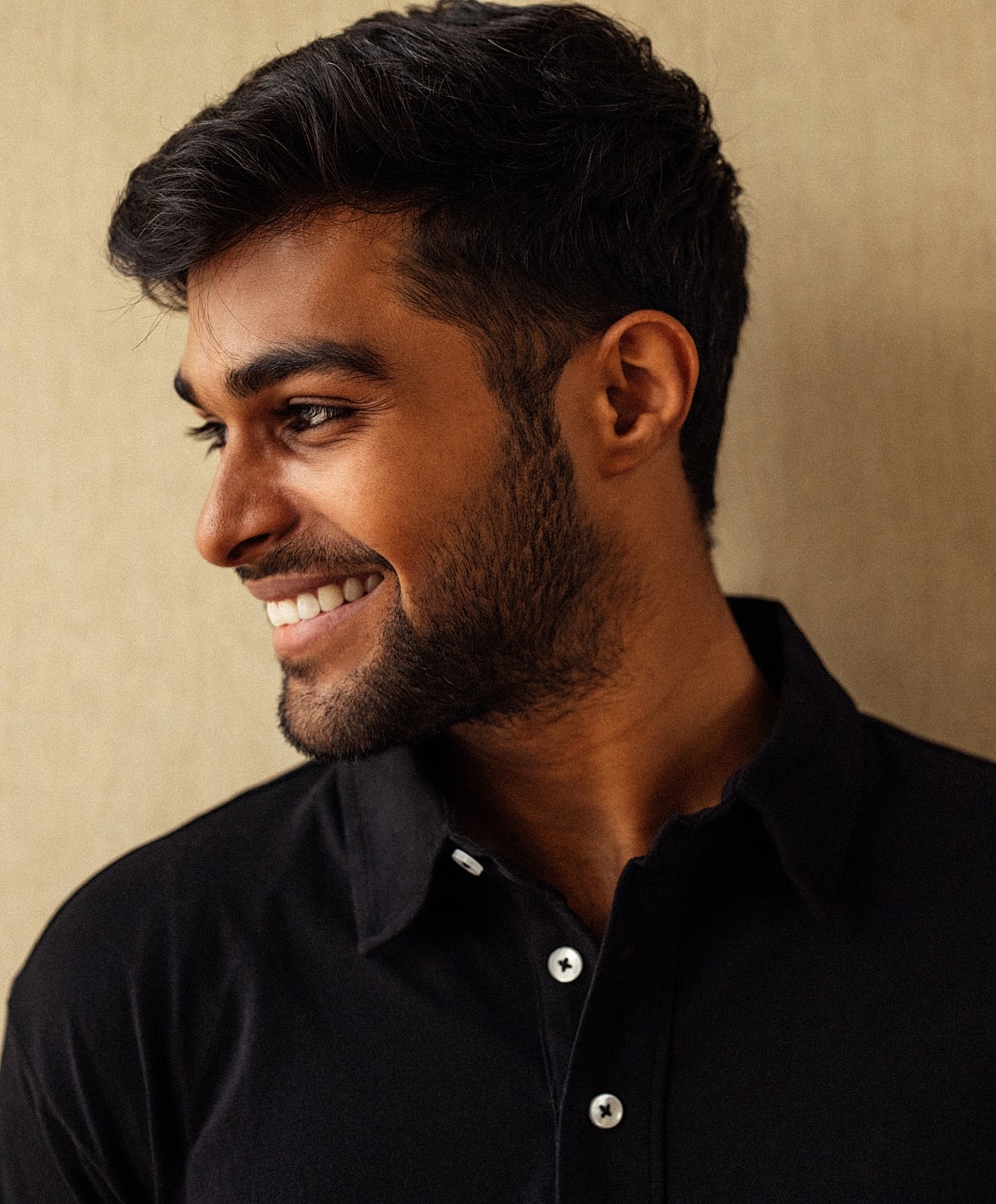 Smiling man in a relaxed dental chair.