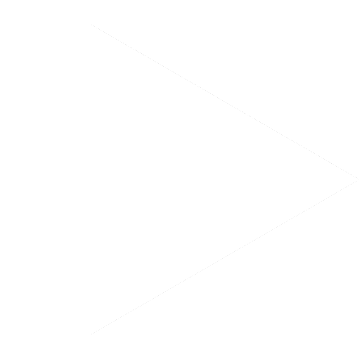 White play button icon on black background