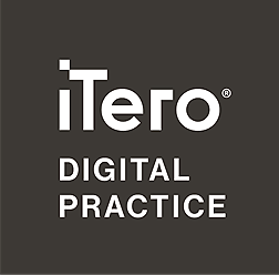 iTero digital practice logo on dark background